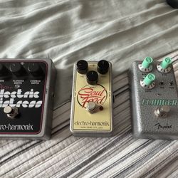 Guitar Pedals Electric Mistress, Soul Food, Flanger By Fender