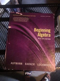 Beginning Algebra book
