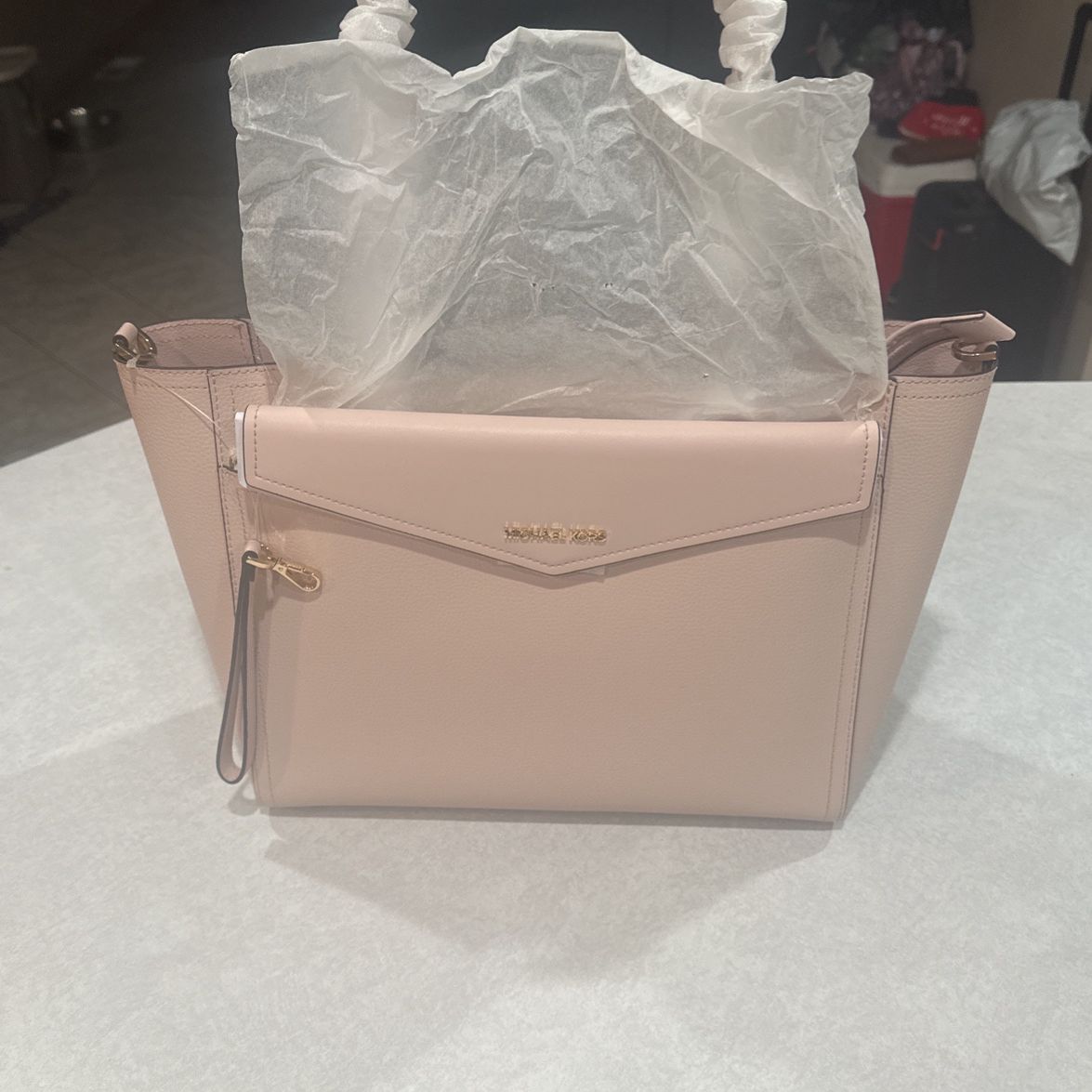 Michael Kors Pink Purse With Little Bag