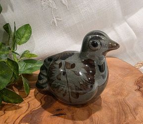 VINTAGE MEXICAN TONALA BIRD FIGURINE