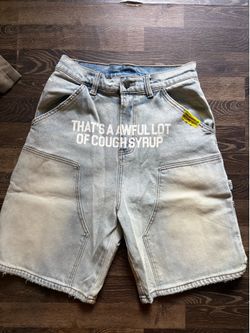 Awful lot of cough syrup jorts size 32