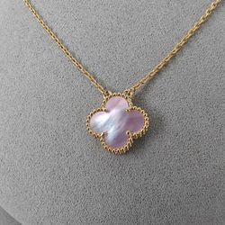 VCA Clover Pink Mother Of Pearl Necklace