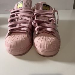 Adidas Superstar Women’s Pink Glitter Sparkle Sneakers S76623 - Size 7