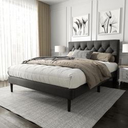 Queen Bed Frame With Headboard 