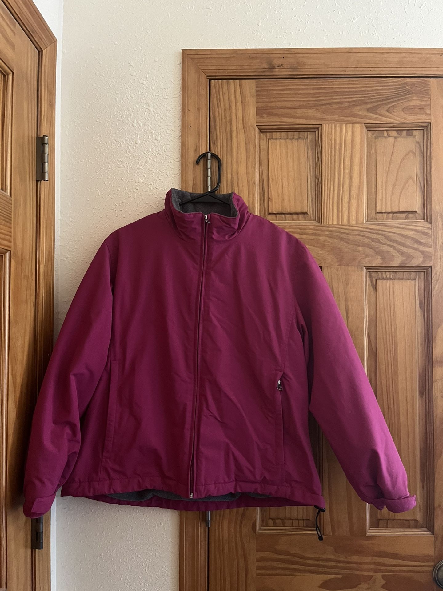 Lands' End Zip Jacket, Magenta, Medium (10-12)