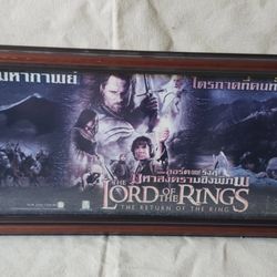 RARE Thai-language theater Promo poster The Lord of the Rings Return Of The King