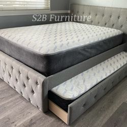 Full/twin Grey Bunkbed With Orthopedic Mattress 