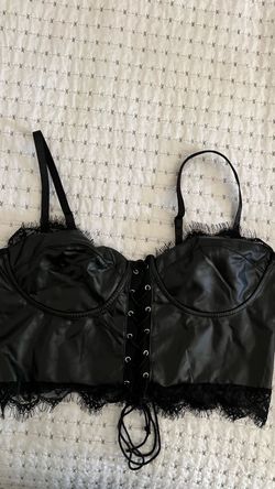 Black lace corset top
