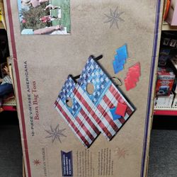 10 Piece Vintage American Bean Bag Toss//Cornhole 
