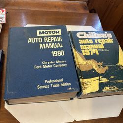 2 Car Manuals “Motor”1990 Chrysler/ford+ Chiltons 1974