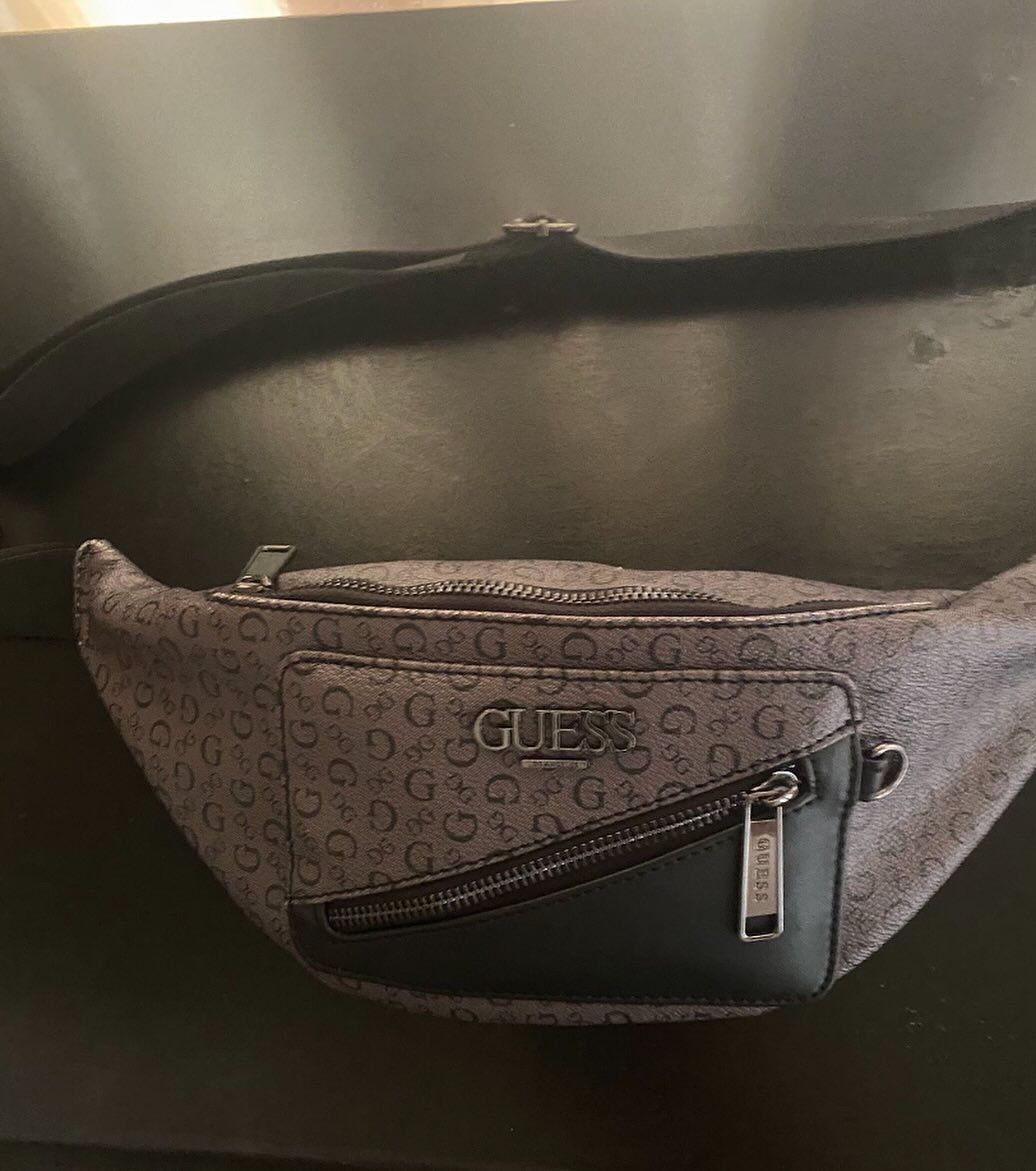 guess leather fanny pack