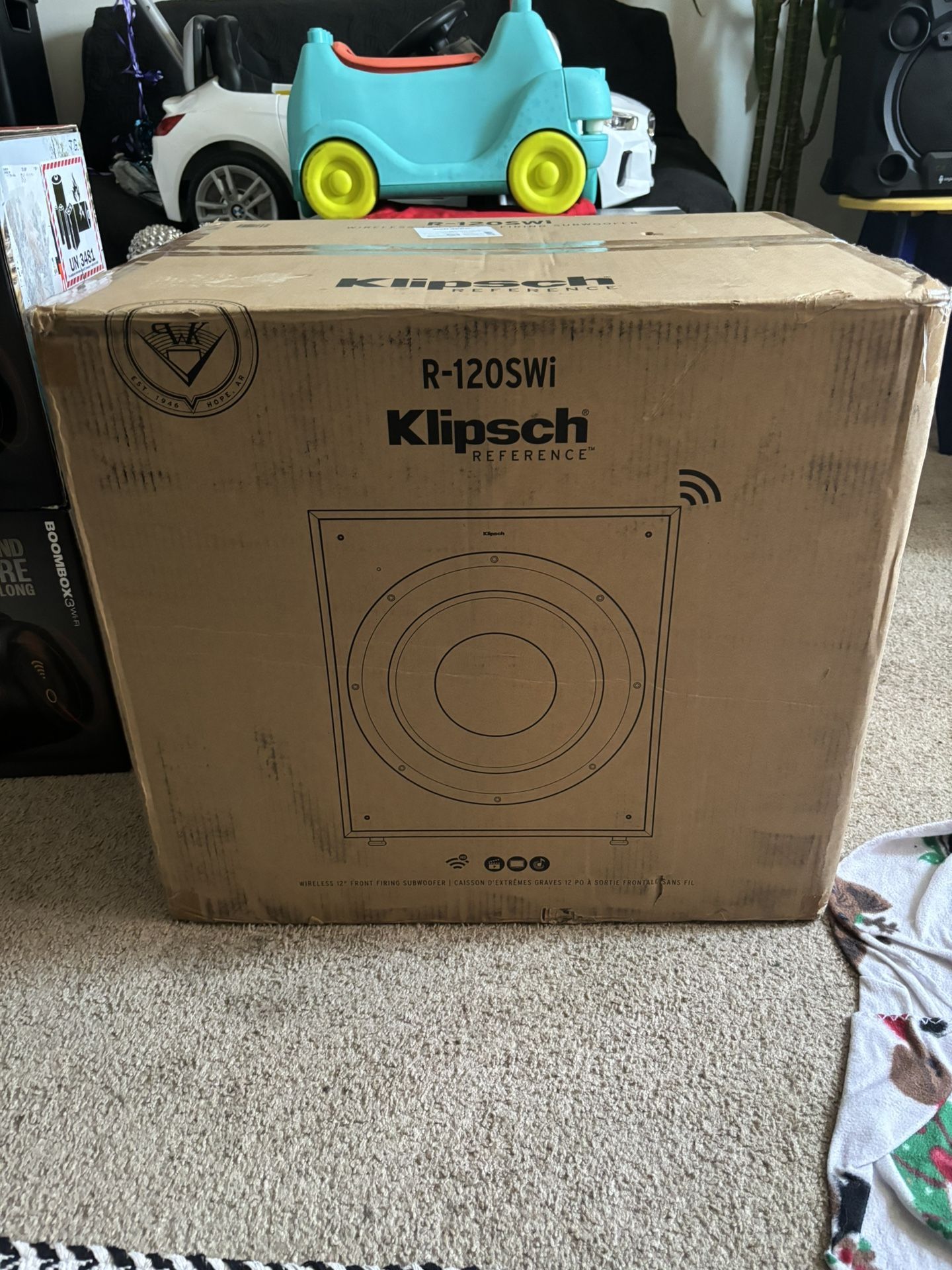 Klipsch R-120SWi 12” Wireless Subwoofer – 400W Power, Deep Bass, Premium Audio Sound Subwoofer