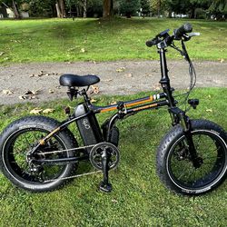 Ebike Rad Power RadMini 4 with Comfort Seat Upgrade Foldable Fat Tire Electric Bicycle