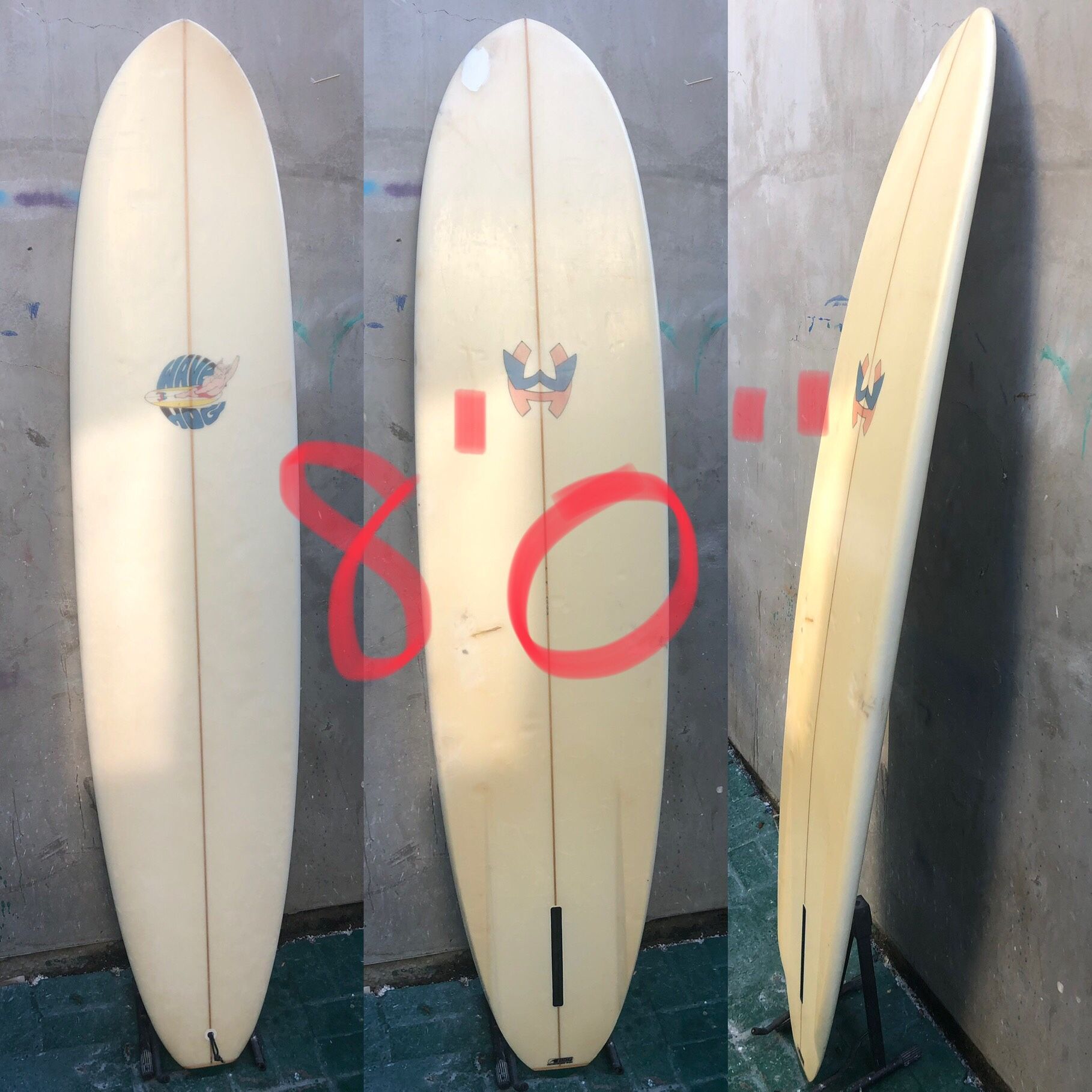 Surfboards for sale, 8’6”-7’4”