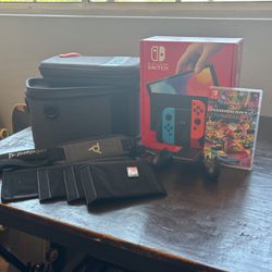 Nintendo Switch, Full Size Case, Controller, Games