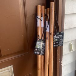 Solid Wooden Walking Sticks Animal Wolf Design 