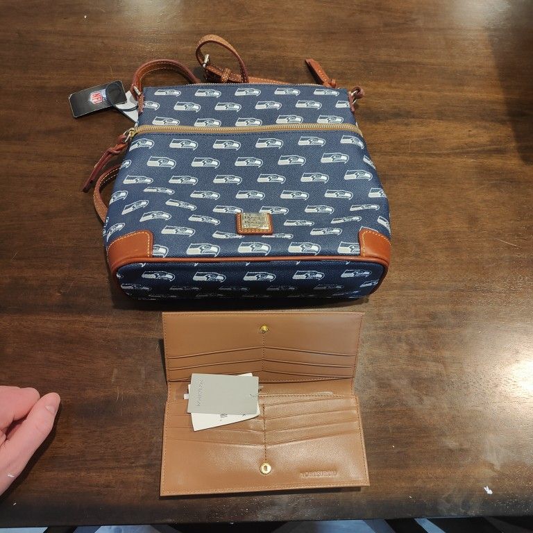 Dooney Bourke Seahawks crossbody bag with matching Nordstrom wallet