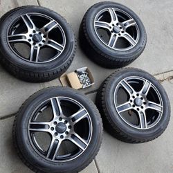 4 Bridgestone Blizzak 185/60 R15 Tires + Wheels