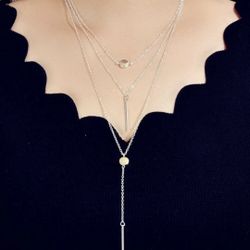 Gorgeous Bar Charm Y Lariat Necklace  