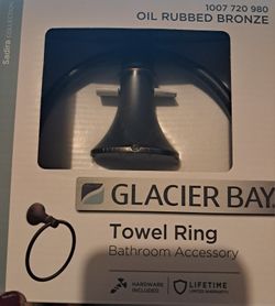 NEW Oil Rubbed Bronze Glacier Bay Towel Ring