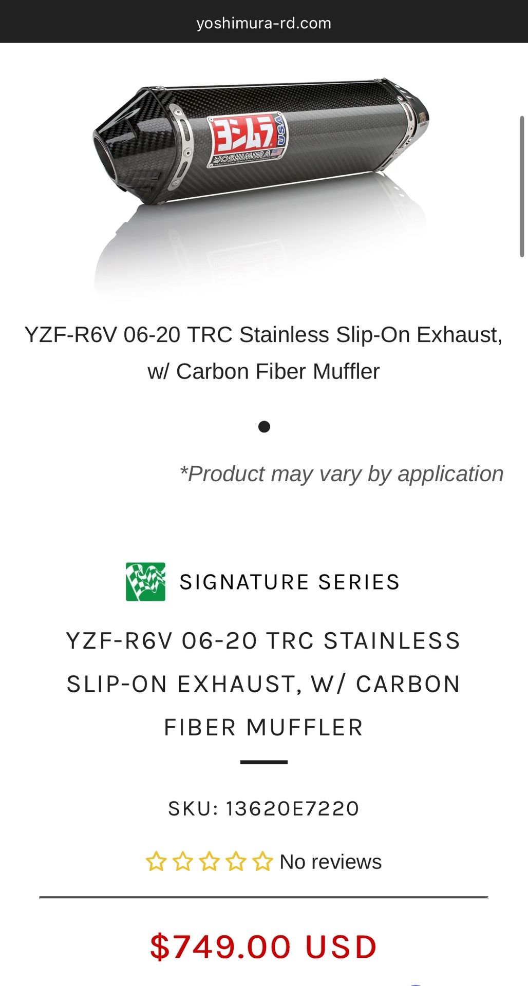 Yoshimura TRC Slip-on Exhaust - NIB