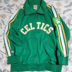 Hardwood Classic Boston Celtics Embroidered  Zippered Warm Up