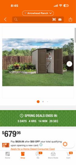 Rubbermaid Big Max 6 ft. 3 in. x 4 ft. 8 in. Resin Storage Shed