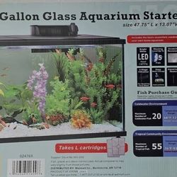 Aqua Culture 55-Gallon Glass Aquarium Starter Kit – Brand New, Unopened