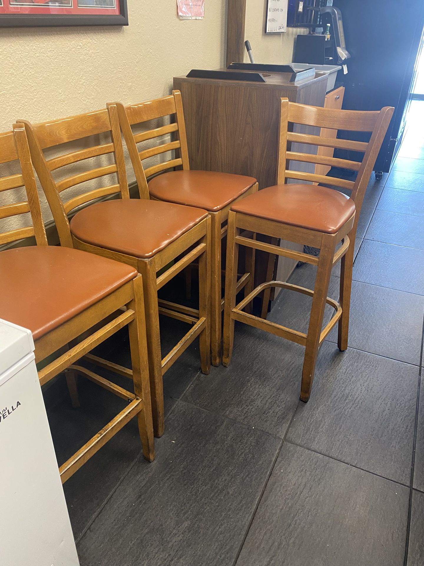 6 Wooden Stools