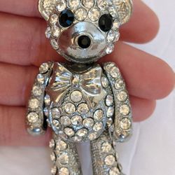 Rhinestone Teddy Bear Key Chain