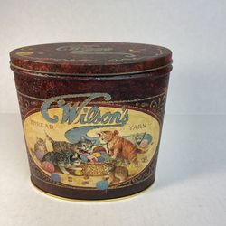 Vintage Collectible Wilson Thread and Yarn Company Empty Tin
