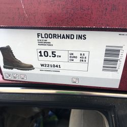 Wolverine Men's Floorhand Dark Brown Insulated 10.5 Round Steel Toe Work Boots