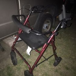 Nice Fold Up Walker On Wheels With Handbrakes And Seek Only $50 Firm