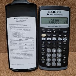 Texas Instruments BA II Calculator Plus Professional Advanced Business Analyst.
