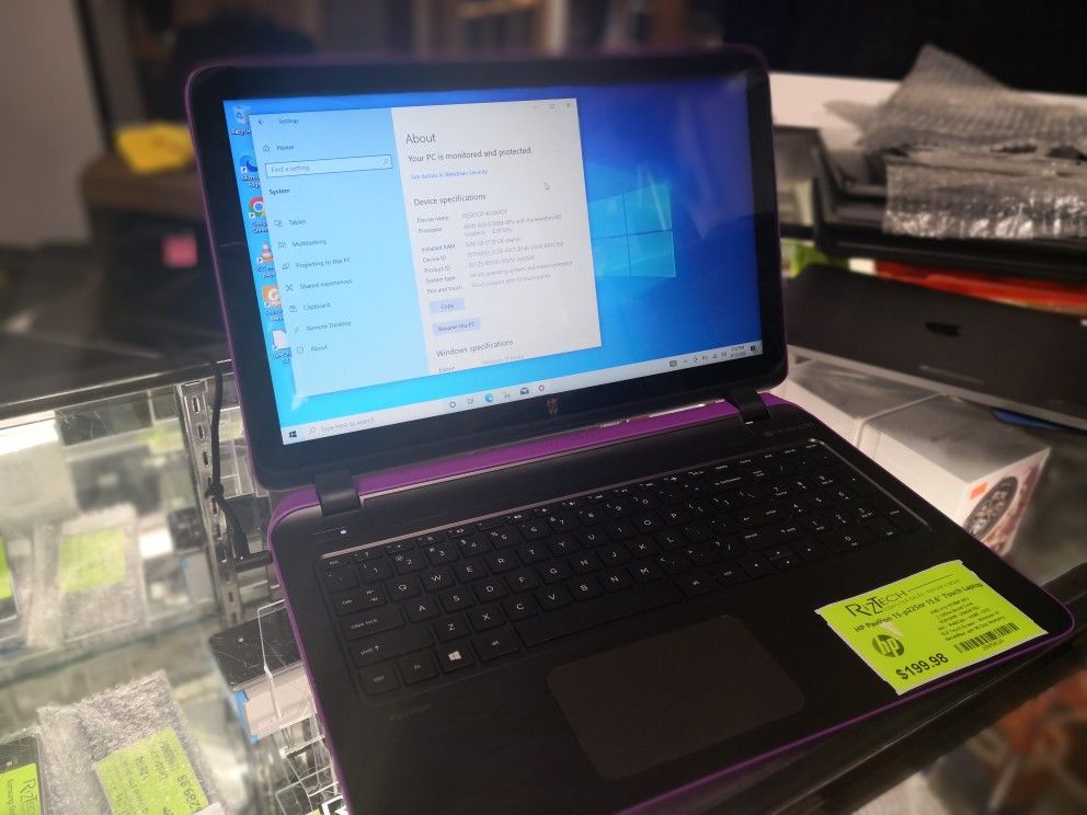 HP Pavilion 15-p225nr 15.6" Touch Laptop
AMD A10-5745M APU
2.10GHz Quad Core
8GB RAM 256GB SSD
WiFi-WebCam HDMI DVD
15.6" Touch Screen