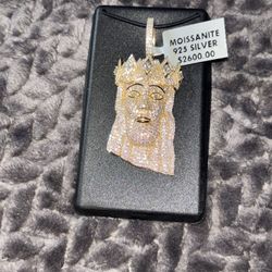 Moissanite Jesus Pendant