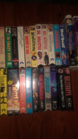 Lot of VHS Tapes Mixed Movies Collection