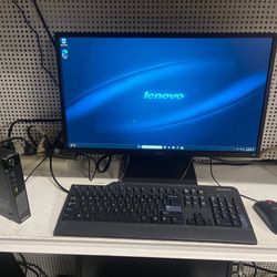 ThinkCenter small case computer comes with moinitor keyboard and mouse