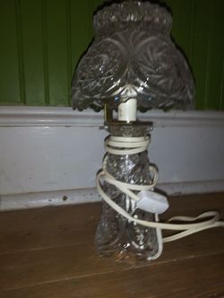 14 in white crystal table lamp