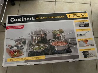 Cuisinart CHEF'S CLASSIC STAINLESS COOKWARE 11-PIECE SET DURABLE STAINLESS