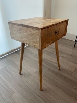 Natural oak nightstand