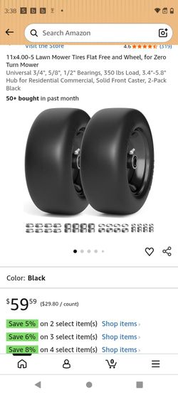 Flat free mower tires