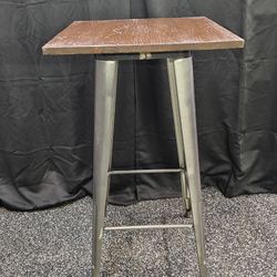 Industrial High-Top Bistro Table – Wood & Metal – 23.5” Square – Qty 2