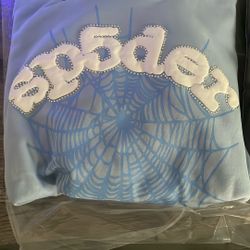 Sp5der Light Blue Hoodie