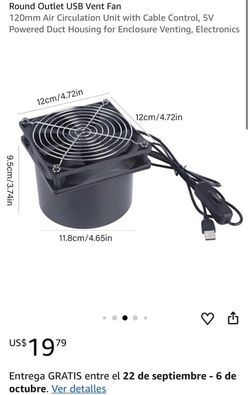 USB Vent Fan with Cable Control
