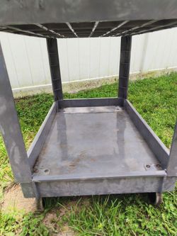 Heavy Duty 2-Tier Plastic Utility Cart