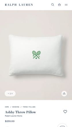 Ralph Lauren Pillow -Tennis 