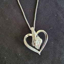 Heart Pendant Necklace in Sterling Silver