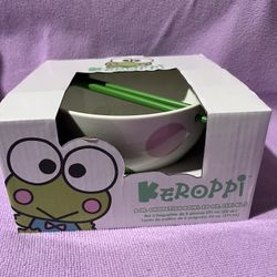 Keroppi Chopstick Bowl Set