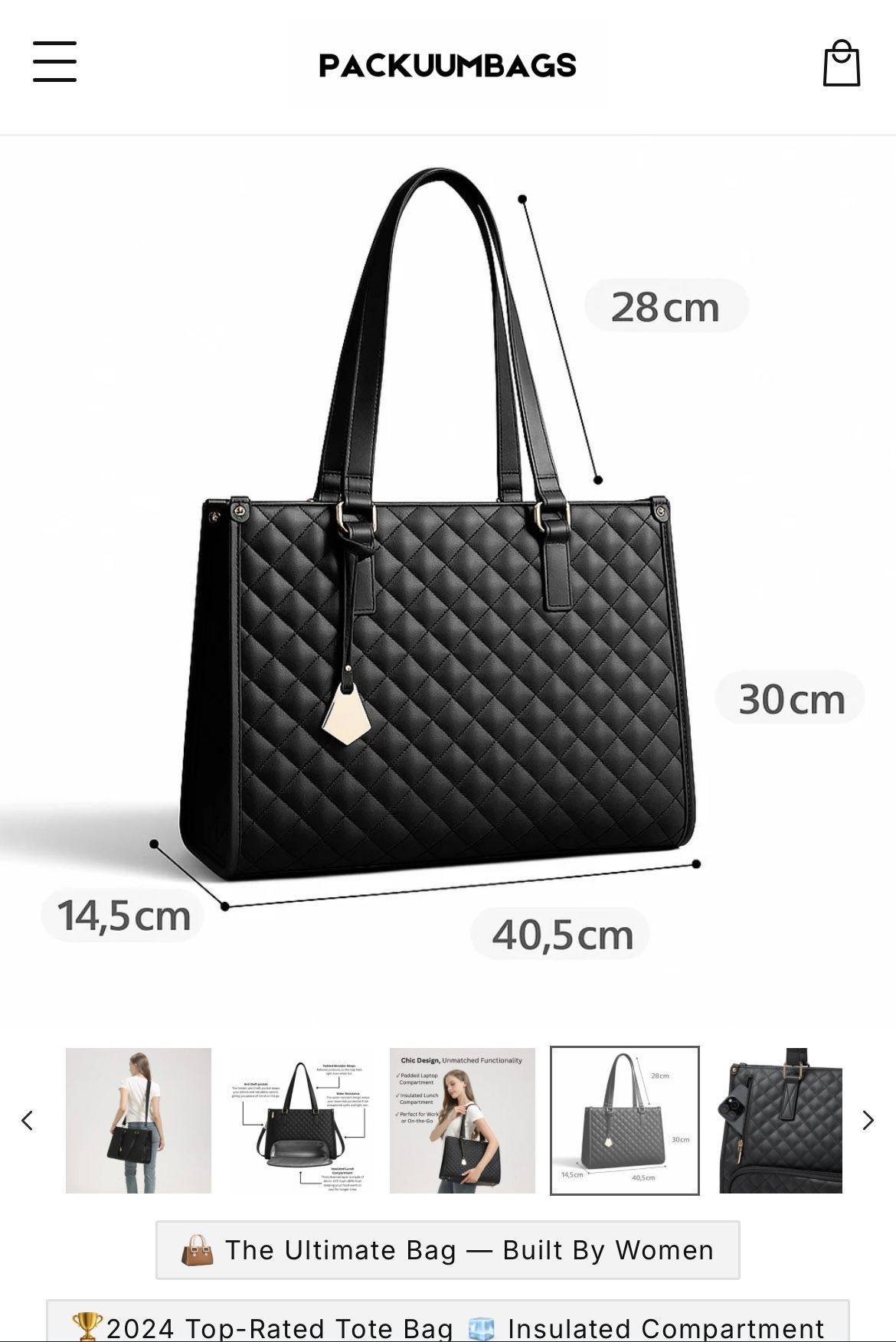 Black Tote Bag/ Purse